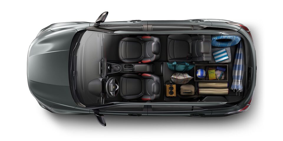 Configuración de asientos para viajes de la nueva Chevrolet Groove 2023